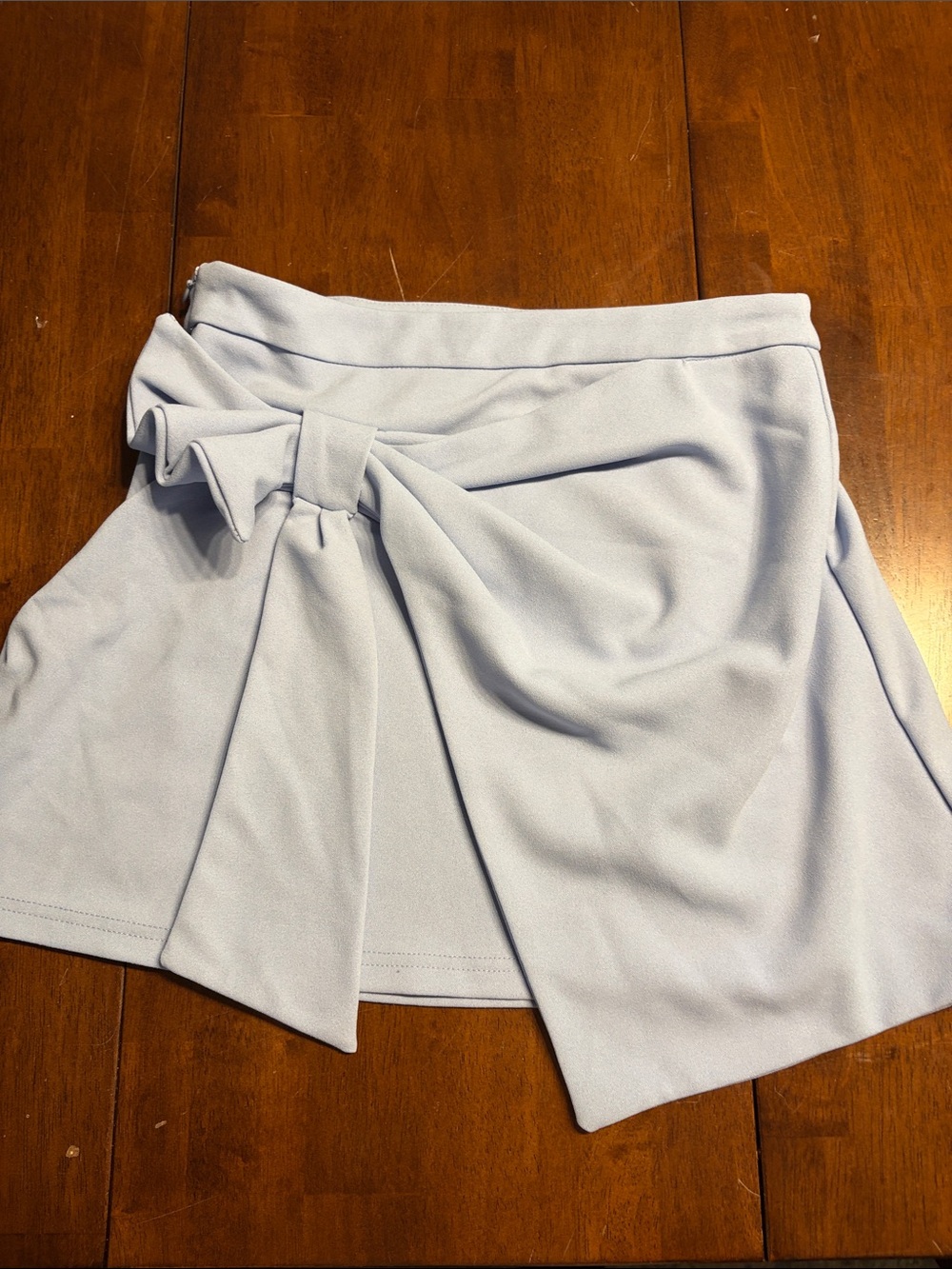 SHEIN Pale Blue Mini Skirt with Front Tie never worn